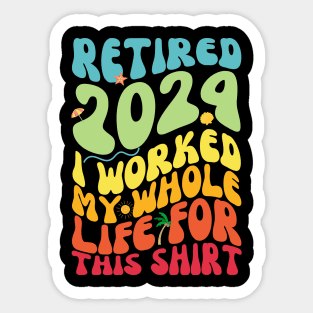 Retired 2024: Summer Shades for Men & Women Sticker